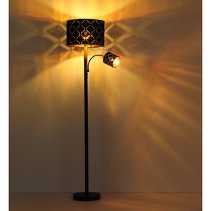 Staande lamp Sunna II Zwart - Metaal - Textiel - Hoogte: 162 cm