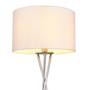 Staande lamp Ava I Beige - Zilver - Metaal - Textiel - Hoogte: 159 cm