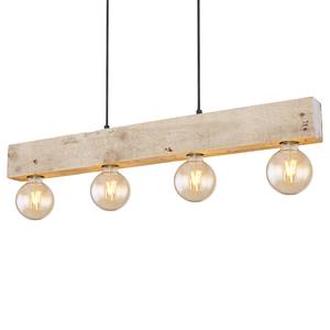 Hanglamp Adalie I Bruin - Metaal - Massief hout - 80 x 120 x 6 cm