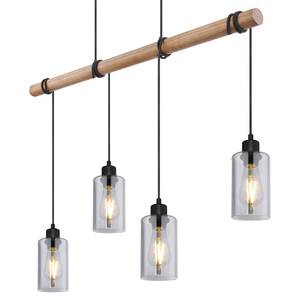 Hanglamp Hadera I Zwart -  - Glas - Metaal - Massief hout - 98 x 130 x 15 cm