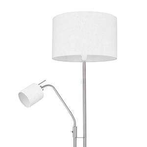 Staande lamp Ava II Beige - Zilver - Metaal - Textiel - Hoogte: 175 cm