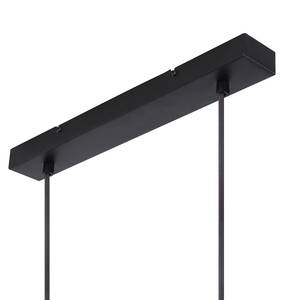 Hanglamp Merril V Zwart - Bruin - Metaal - Massief hout - 90 x 150 x 20 cm