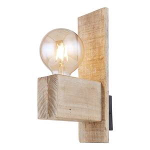 Wandlamp Adalie Bruin - Metaal - Massief hout - 9 x 30 x 17 cm