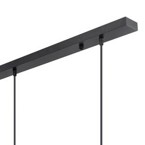 Hanglamp Ulleu I Zwart - Bruin - Metaal - Natuurvezel - 100 x 120 x 25 cm