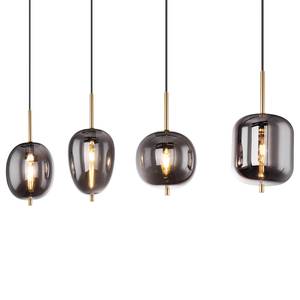 Suspension Blacky III Verre / Fer - 4 ampoules