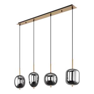 Suspension Blacky III Verre / Fer - 4 ampoules