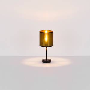 Tafellamp Nuggy Zwart - Goud - Metaal - Plastic - Textiel - Hoogte: 35 cm