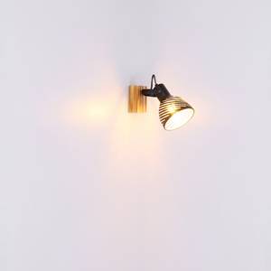 Lampada da parete Lenna Ferro / Massello di pino - 1 punto luce