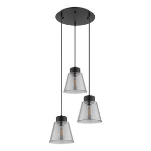 Hanglamp Gumba I Zwart - Grijs - Glas - Metaal - Hoogte: 120 cm
