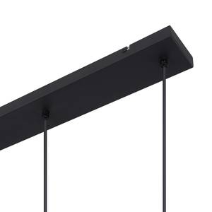 Hanglamp Gina I Zwart - Bruin - Metaal - Massief hout - 65 x 120 x 17 cm