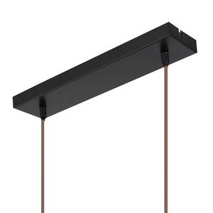 Hanglamp Mina V Zwart - Metaal - Massief hout - 104 x 140 x 14 cm