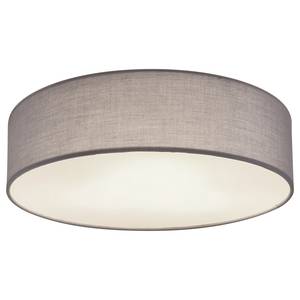 Plafondlamp Sanna I Grijs - Wit - Metaal - Plastic - Textiel - Hoogte: 10 cm