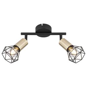 Plafondlamp Xara I Zwart - Messing - Metaal - 22 x 20 x 8 cm