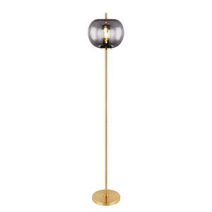 Staande lamp Blacky I Grijs - Glas - Metaal - Hoogte: 160 cm