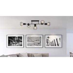 Plafondlamp Priska Zwart - Metaal - 90 x 29 x 35 cm