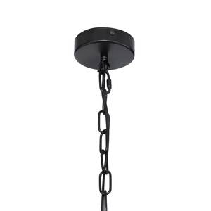 Hanglamp Halia II Beige - Zwart - Metaal - Natuurvezel - 40 x 156 x 40 cm