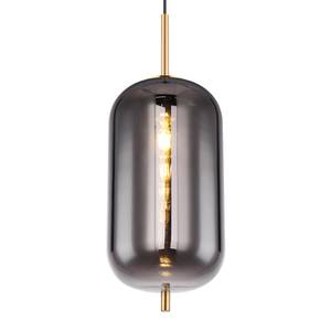 Hanglamp Blacky VI Grijs - Glas - Metaal - Hoogte: 120 cm