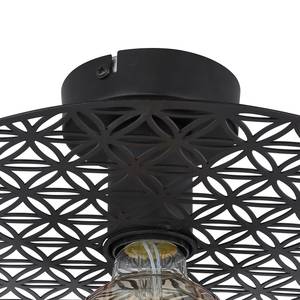 Plafondlamp Sagana I Zwart - Metaal - Hoogte: 9 cm