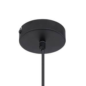 Hanglamp Ulleu II Zwart - Bruin - Metaal - Natuurvezel - Hoogte: 150 cm