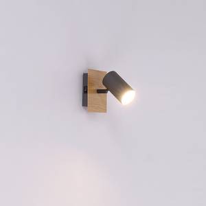 Wandlamp Robby III Bruin - Grijs - Metaal - 13 x 14 x 12 cm