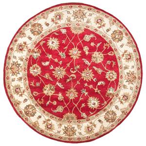 Tapis en laine Royal Ziegler II Laine vierge - Rouge - Diamètre : 190 cm