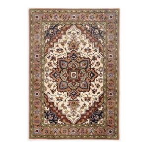 Tapis en laine Royal Heriz Laine vierge - Marron - 120 x 180 cm