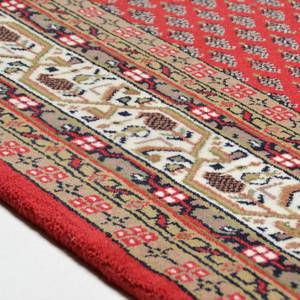 Tapis de couloir Chandi Laine vierge - Rouge - 80 x 300 cm