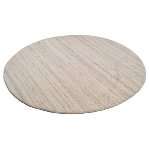 Wollteppich Royal Berber Uni Rund Schurwolle - Beige - 150 x 150 cm