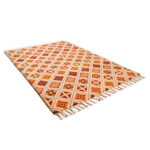 Tapis en laine Marmoucha I Laine vierge - Terre cuite - Terre cuite - 90 x 160 cm