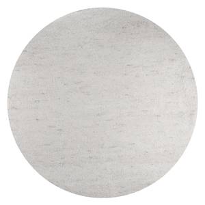 Tapis en laine Hadj rond 100 % laine vierge - Blanc - Diamètre : 150 cm