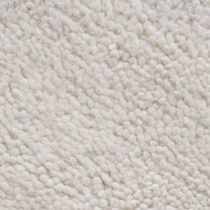 Tapis en laine Hadj rond 100 % laine vierge - Blanc - Diamètre : 150 cm