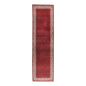 Tapis de couloir Chandi Laine vierge - Rouge - 80 x 250 cm