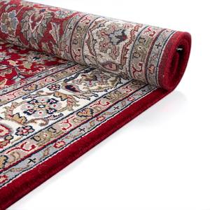 Tapis en laine Benares Isfahan 100 % laine vierge - Rouge - 70 x 140 cm
