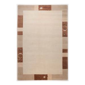 Wollteppich Royal Ganges Wolle / Viskose - Beige - 90 x 160 cm