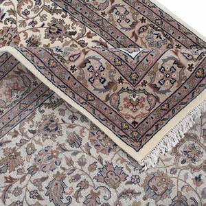 Wollteppich Benares Isfahan 100 % Schurwolle - Beige - 40 x 60 cm