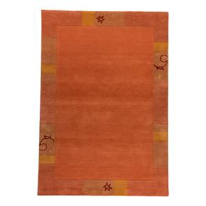 Wollen vloerkleed Royal Ganges wol/viscose - Terracotta - 70 x 140 cm