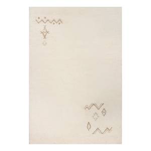 Tapis en laine Hadj II Laine vierge - Blanc - 60 x 120 cm