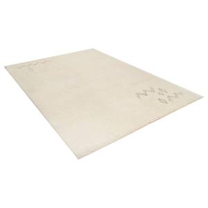 Tapis en laine Hadj II Laine vierge - Blanc - 60 x 120 cm