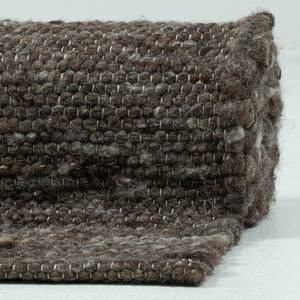 Wollen vloerkleed Alm-Glück scheerwol - Bruin - 70 x 130 cm