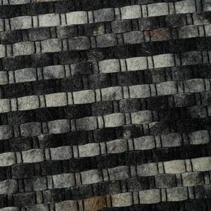 Wollteppich Tauern Schurwolle - Grau - 70 x 140 cm