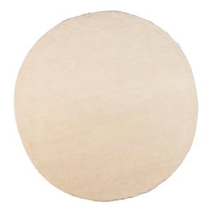 Tapis en laine Maloronga Uni rond Laine vierge - Blanc - Diamètre : 150 cm