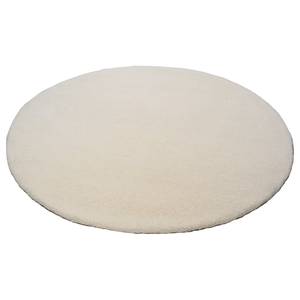 Tapis en laine Maloronga Uni rond Laine vierge - Blanc - Diamètre : 150 cm