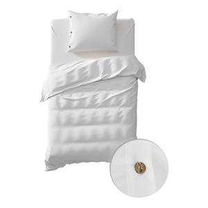 Parure de lit Percale Percale de coton - Blanc - 140 x 200/220 cm + oreiller 70 x 60 cm