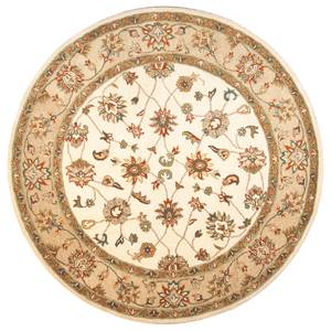 Tapis en laine Royal Ziegler II Laine vierge - Marron - Diamètre : 100 cm