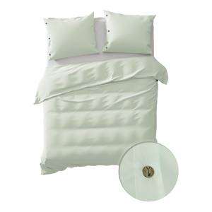 Parure de lit Percale Percale de coton - Vert clair - 200 x 200/220 cm + 2 oreillers 70 x 60 cm