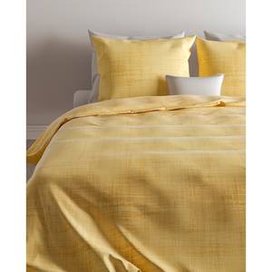 Parure de lit Yvan Coton - Jaune - 240 x 200/220 cm + 2 oreillers 70 x 60 cm