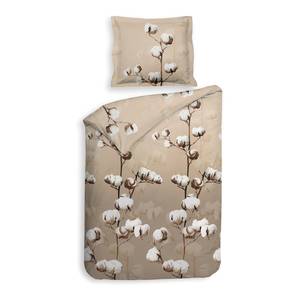 Parure de lit Moos Flanelle - Beige - 140 x 200/220 cm + oreiller 70 x 60 cm