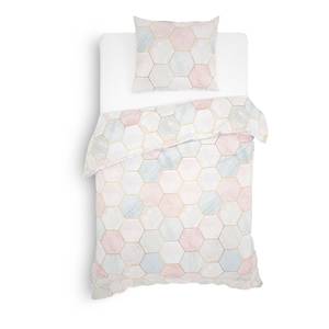 Beddengoed Silva flanel - pastel - 140x200/220cm + kussen 70x60cm