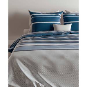 Parure de lit Paxton Coton - Bleu - 240 x 200/220 cm + 2 oreillers 70 x 60 cm