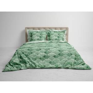 Parure de lit Danilo Satin - Vert - 240 x 200/220 cm + 2 oreillers 70 x 60 cm